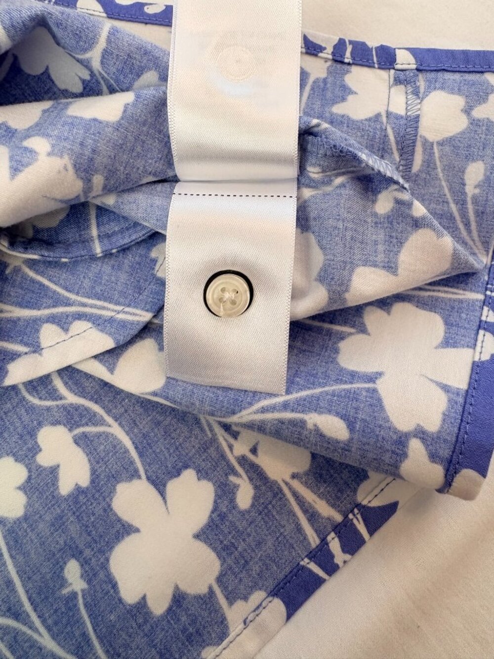 UNTUCKit Demi Blue Floral Button Down Shirt Dress M - Picture 9 of 11